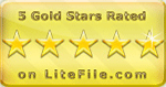 LiteFile - 5 Gold Stars Rated!