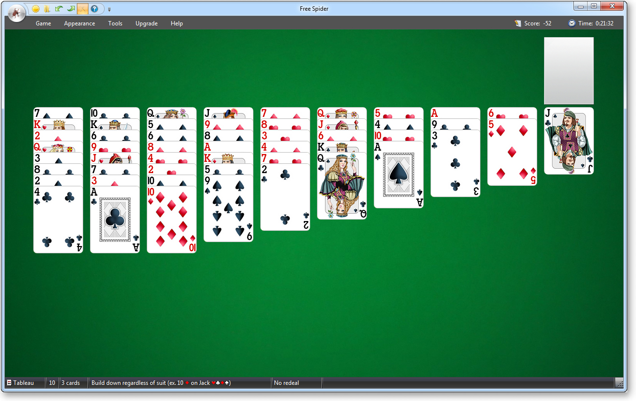 Free Spider - Simple Simon solitaire screenshot