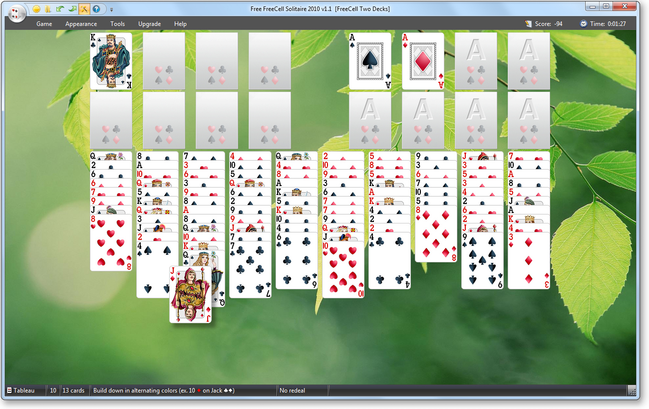 FeeCell Two Decks Solitaire