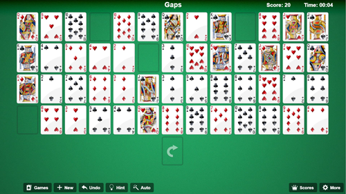 Play Gaps Solitaire Cards Video Game Online For Free With No App