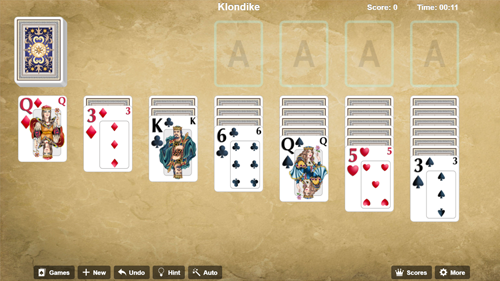 Play Kings Klondike, 100% Free Online Game